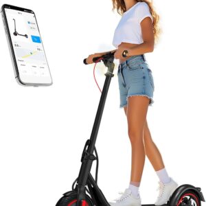 10" Electric Scooter, Electric Scooters Adult with Solid Tires E-Scooter 350 W